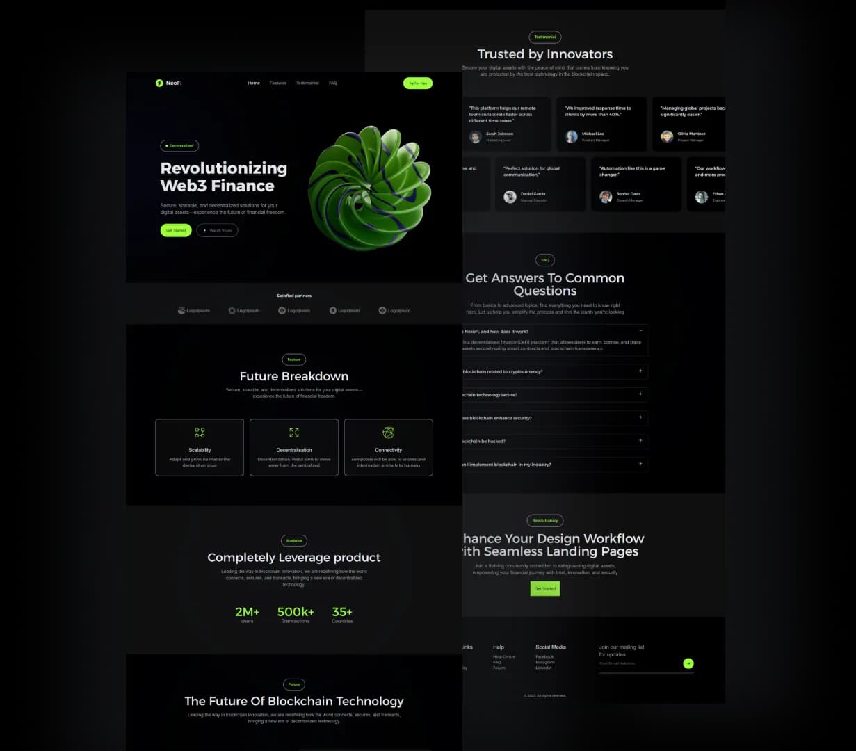 Landing Page Blockchain Web3